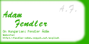 adam fendler business card