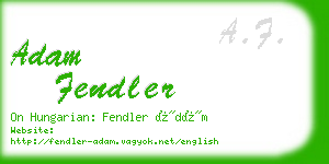 adam fendler business card